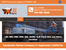 Tablet Screenshot of laxequipmentrental.com